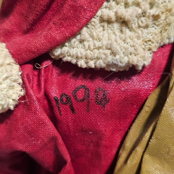 Vtg Midwest Clothtique and Ceramic Santa Figurine With Horn and Gift Sack READ - Picture 5 of 11